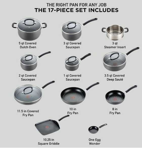 Nonstick Pots and Pans Set 2 Piece, Nonstick Cookware Set - Image 2