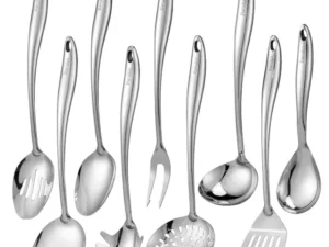 18/10 Stainless Steel Kitchen Utensils Set - 9 PCS Shining Cooking Tools