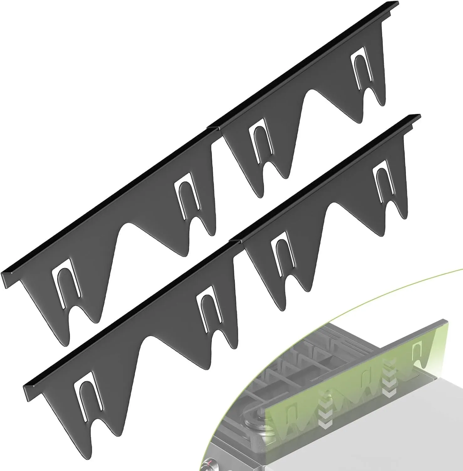 Stove Gap Covers Stainless Steel 2 Pack