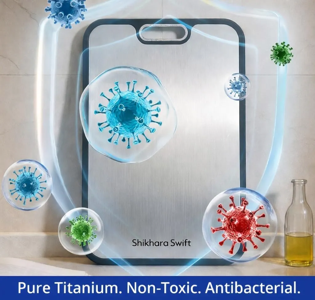 Titanium Cutting Board for Kitchen, Double Sided Chopping Board - Image 3