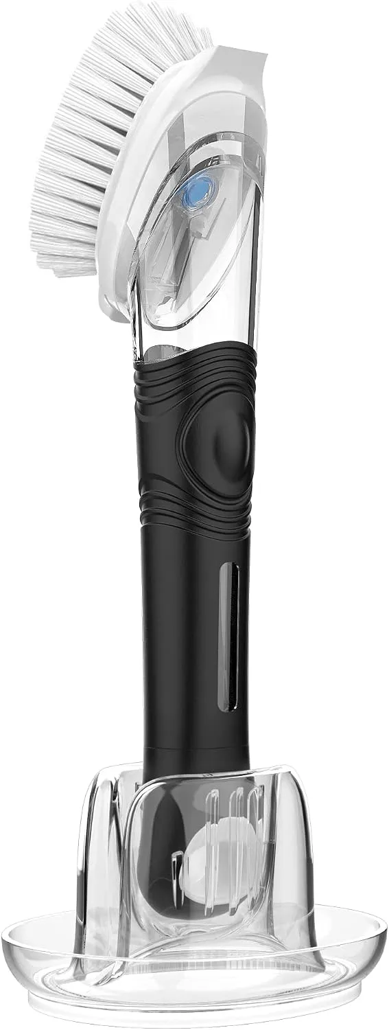 MR.SIGA Soap Dispensing Dish Brush Storage Set, Kitchen Brush with Holder