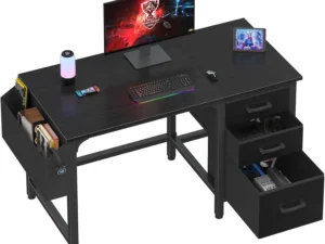 Lufeiya Computer Desk with File Drawers Cabinet
