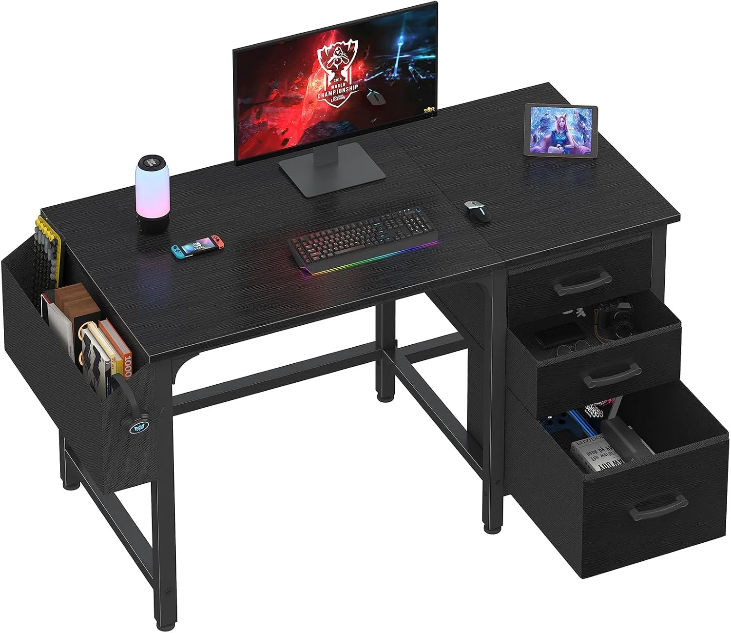 Lufeiya Computer Desk with File Drawers Cabinet