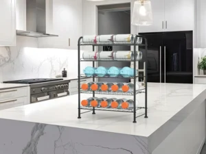 OYEAL Plastic Water Bottle Storage Rack 5 Tier