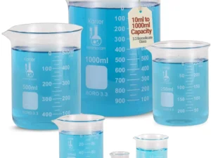 Karter Scientific, 3.3 Boro, Griffin Low Form, Glass Beaker Set