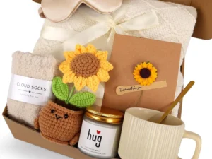 Sending Sunshine Sunflower, Thinking of You Care Package Unique Birthday Gift Baskets