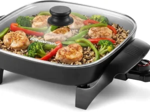 Elite Gourmet 12" Ceralast™ PFAS-Free Ceramic Electric Skillet, 1200W