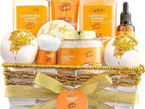 Gifts for Women Gift Basket for Women - 10 Pc Almond Milk & Honey Beauty