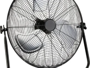 Amazon Basics 20" High Velocity Industrial Cooling Floor Fan with 3 Speeds, Tilt Head, ETL-Listed Safety Compliance, Metal Housing and Blades, for Commercial